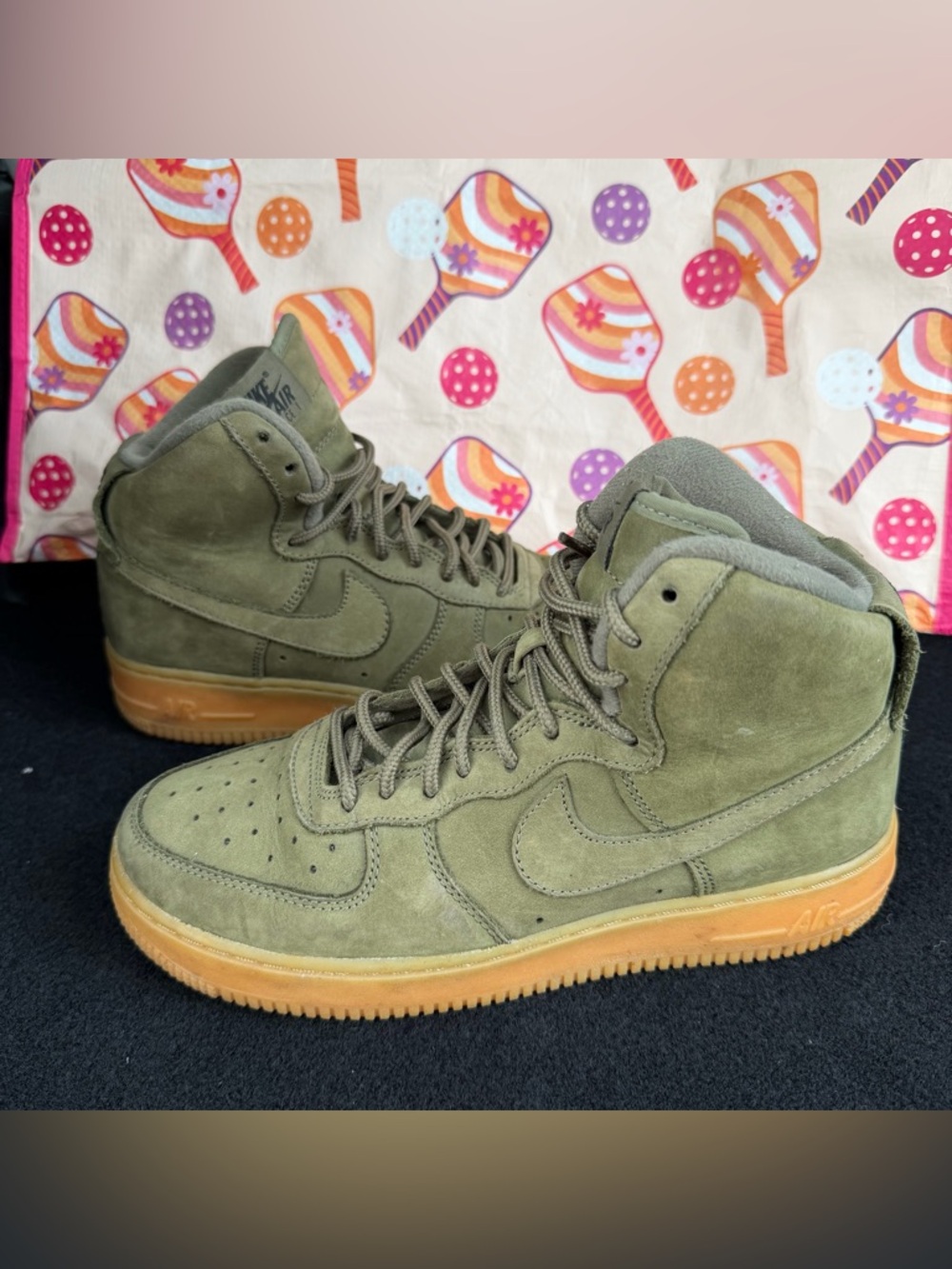NIKE AIR FORCE 1 HIGH WB GS 922066-202 Youth Size 6 Olive Green